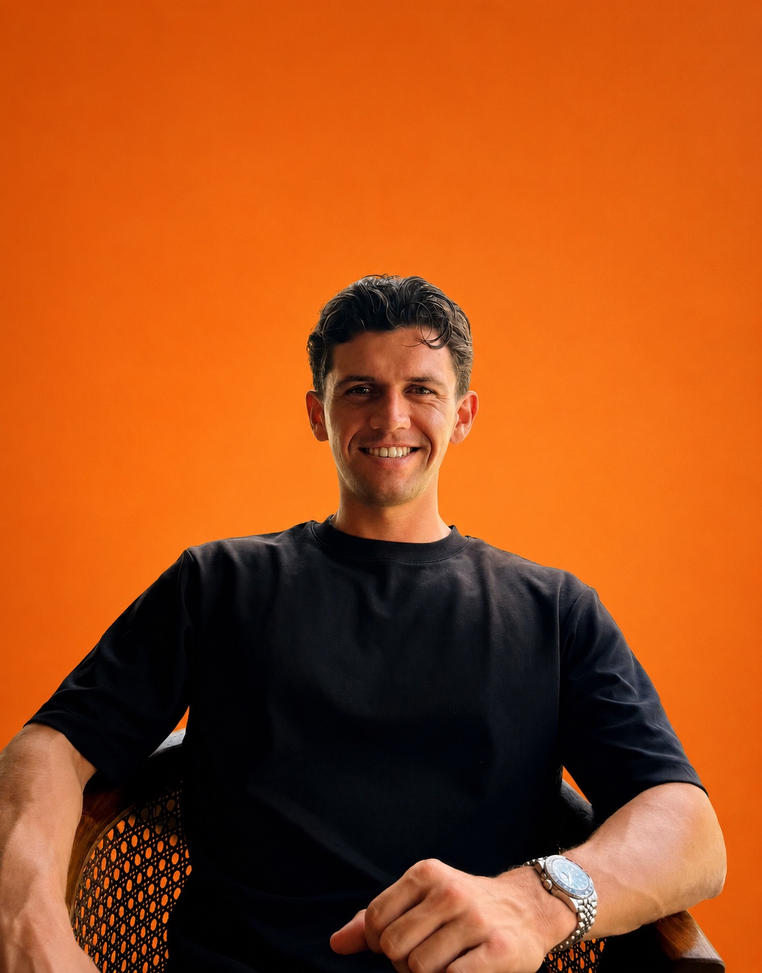 Maxime Daniel, high-ticket closer, seated portrait